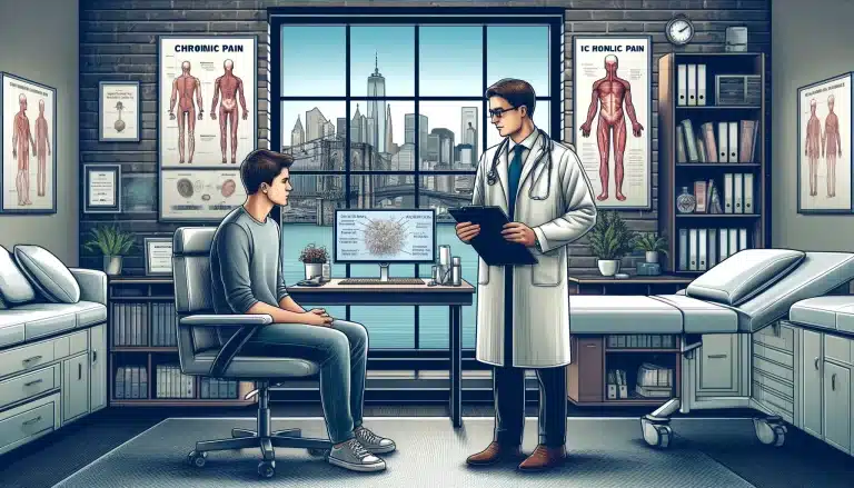 04-06-patient consulting with a pain management specialist in a modern clinic in Brooklyn